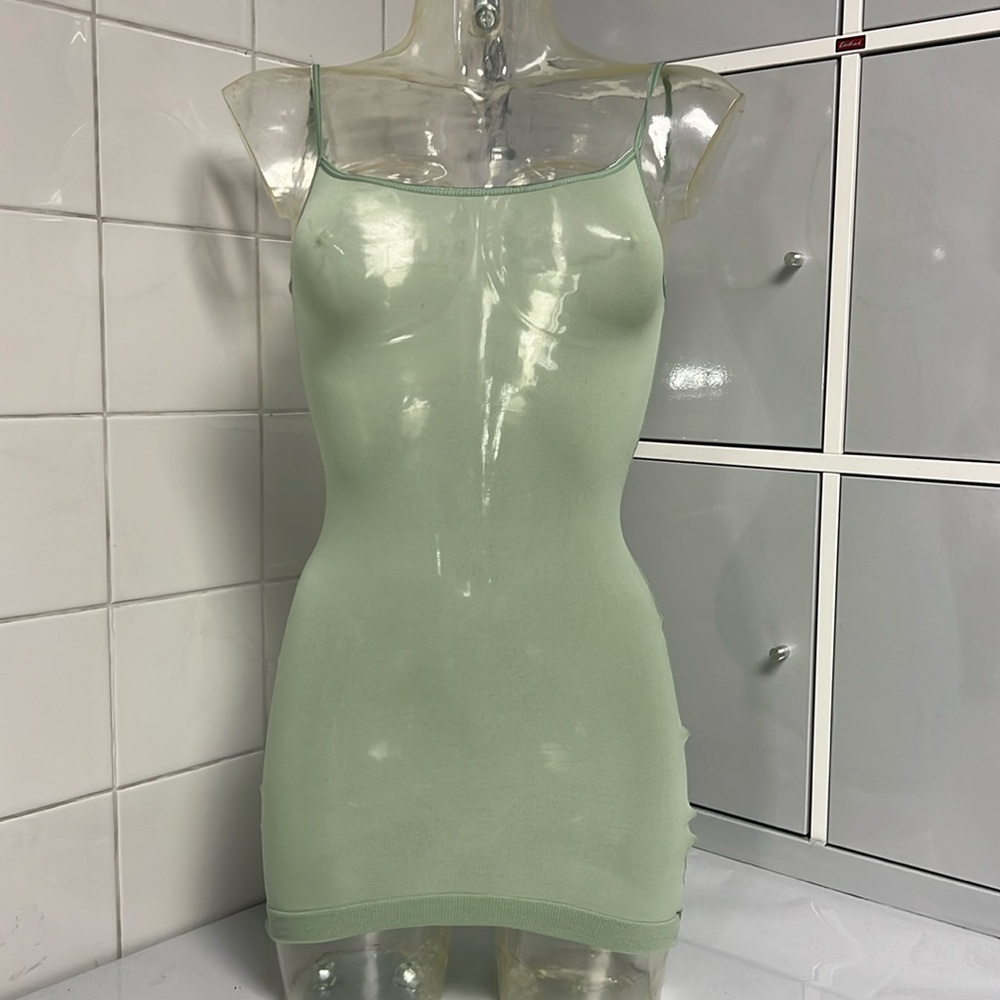Danskin Camisole Sheer Body Stocking Layer. Sage; New